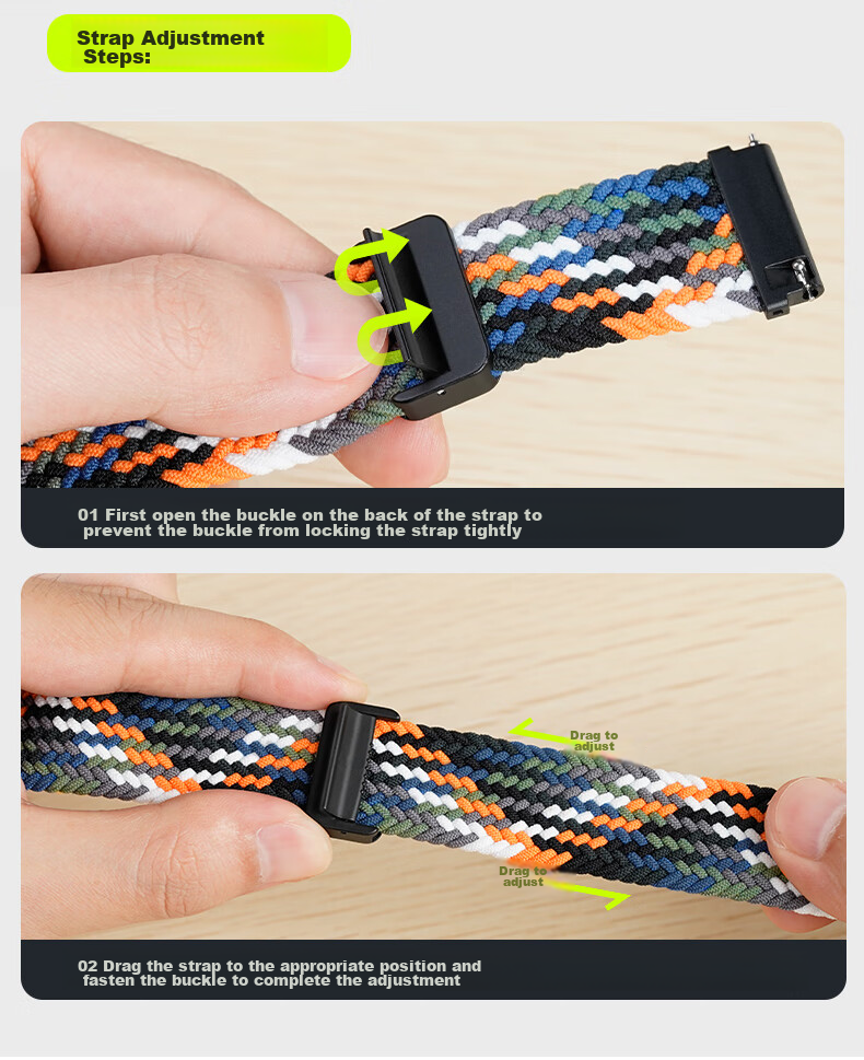 CangHua Compatible with OPPO Watch Straps for WatchX3/watchX2/watchX/watchS/S2/4Pro/Xiaomi Watch 2, Nylon Braided Magnetic Strap for Men And Women, Black 9