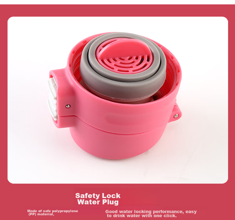 LOCK&LOCK Insulated Cup, Hello BeBe Children's Water Bottle, Student Cup, Portable Water Jug, 390ml (Pink), HBB339PIK 12
