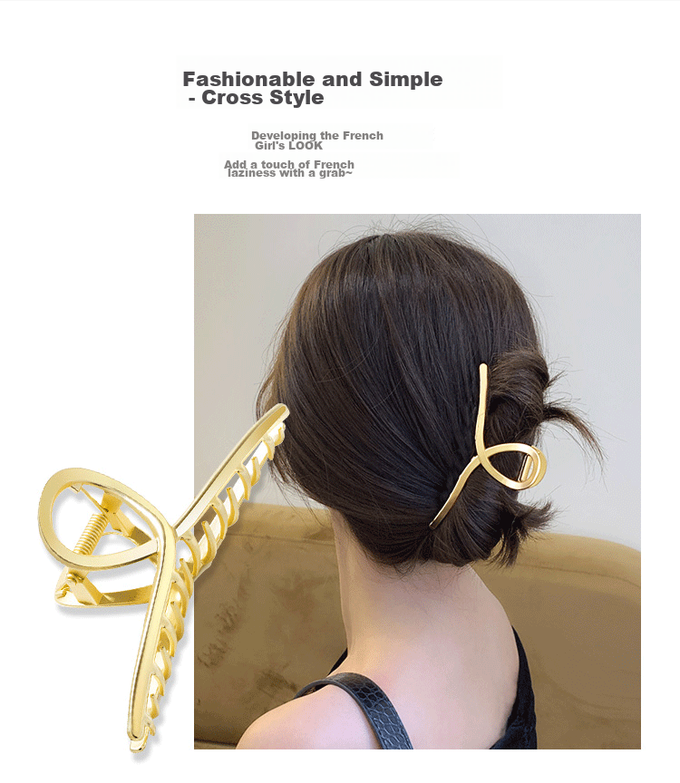 UPLUS Premium Brown Large Hair Claw Shark Clip for Updo and Flyaway Hair Hairpin Hair Accessory 7