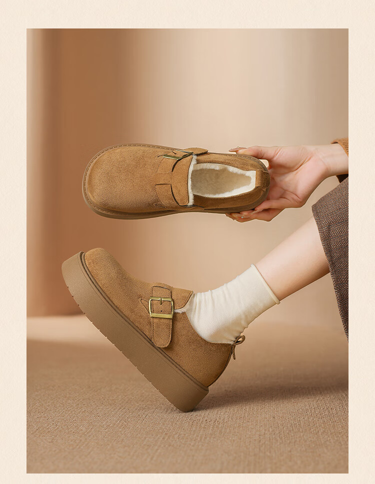 ZHR Birkenstock Women's 2026 New Thick-Soled Retro Casual Lightweight Shoes AB173 Camel 38 4