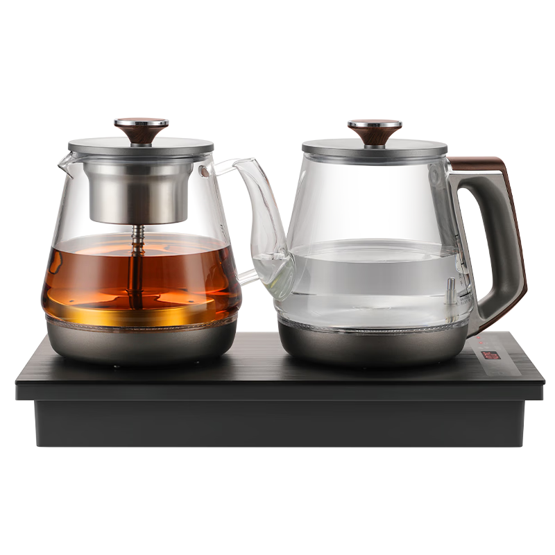 Biooner Fully Automatic Water-Refilling Electric Kettle, Tea Table Water Boiler All-In Machine for Home And Office Use, Built-In Tea Table, Tea Set Electric Tea Stove Set RY-10 Steaming Tea Model 1L
