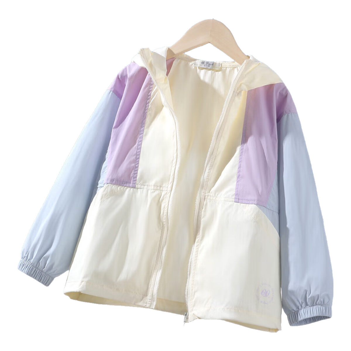 QQ DUCK Children's Clothing Girls' Sun Protection Jacket Kids' Summer Thin Coat Sunshade Youth Clothing Three Colors Off-White; 130