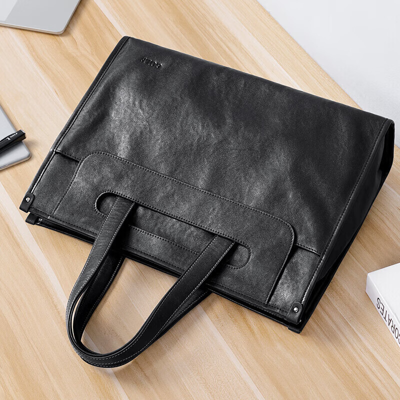 GOLF Business Briefcase, Men's Top-Grain Leather Handbag, 15-Inch Laptop Bag, Briefcase, Gift for Boyfriend Or Father