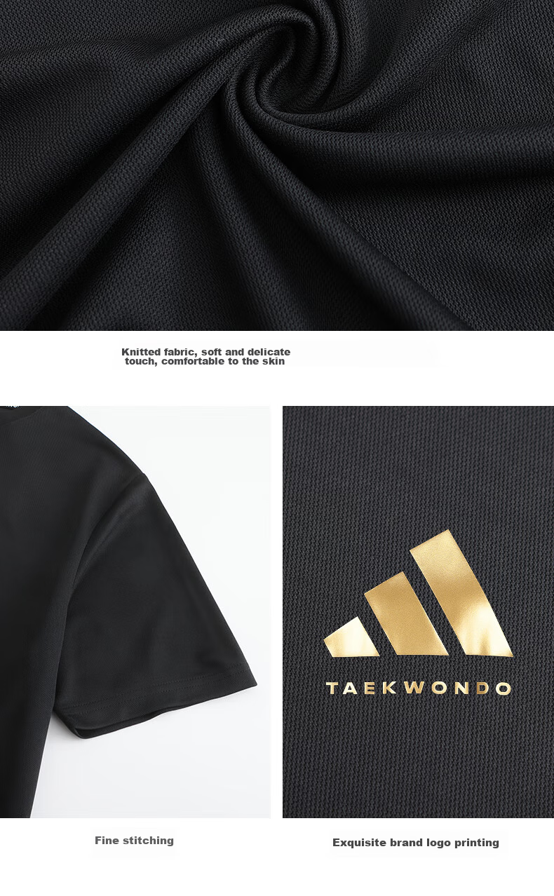 Adidas Men's Short-Sleeve T-Shirt, Spring And Summer Casual Sports Breathable Lightweight Round Neck Tee, Black/gold (Quick-Dry), Size S 20