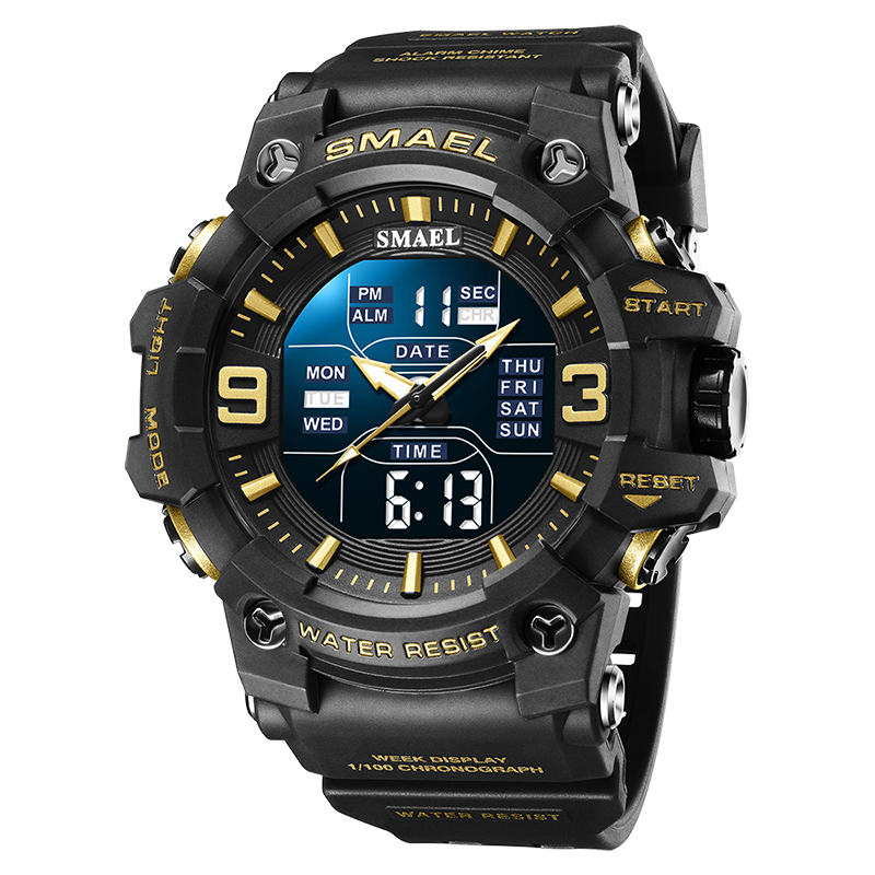 LOUIE JUELEN Men's Multifunctional Sports Watch with Alarm, Luminous Display And Water Resistance for Middle School, High School Students And Teenagers