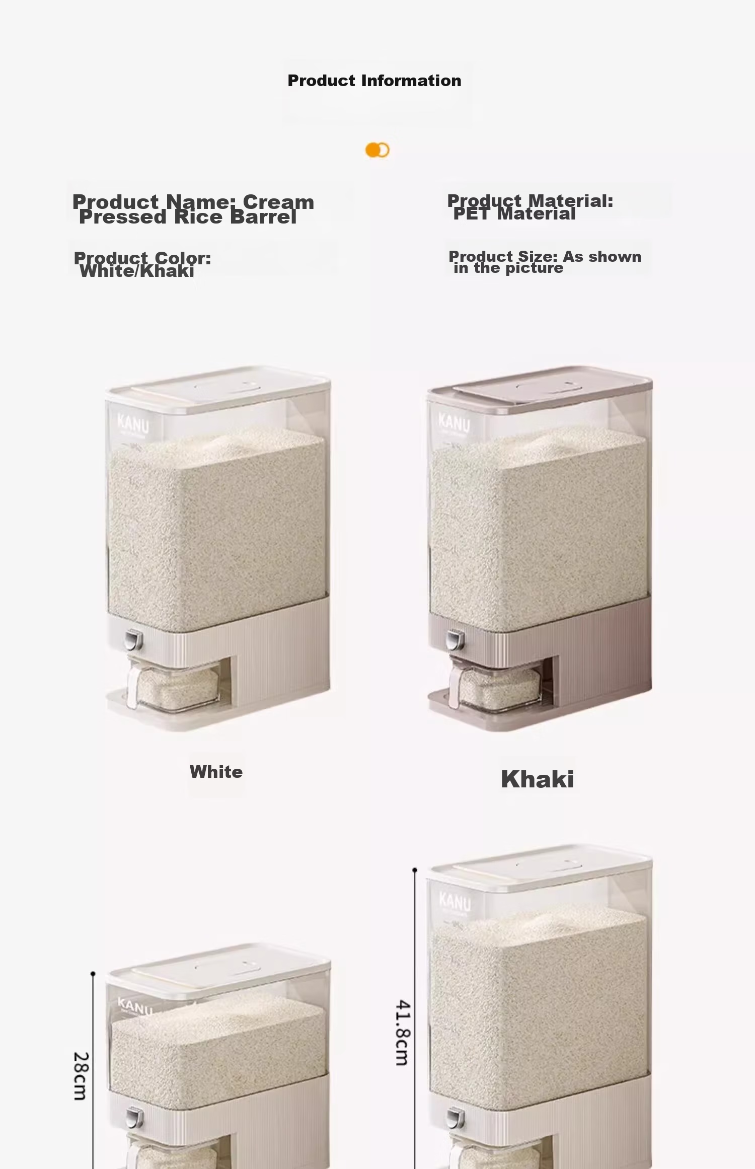 Jiadu Rice Container for Home Use, 2024 New Model, Insect-Proof, Moisture-Proof, Sealed Rice Bin, Rice Storage Container, Rice Grain Storage Box 17