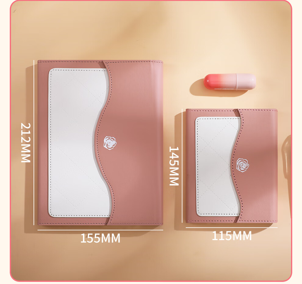 Faramon Travel Stamp Collection Notebook A5, Handbag Stamp Book, Museum Stamp Collection Album, Travel Record Blank Notebook, Check-In Journal, Scenic Spot Visit Book, Pink 18
