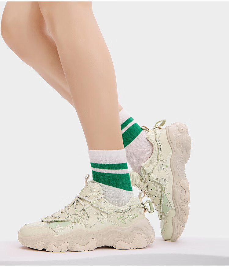 FILA Official Women's Dad Sneakers Sports Shoes Cat Claw Shoes 5th Generation Retro Casual Shoes 22