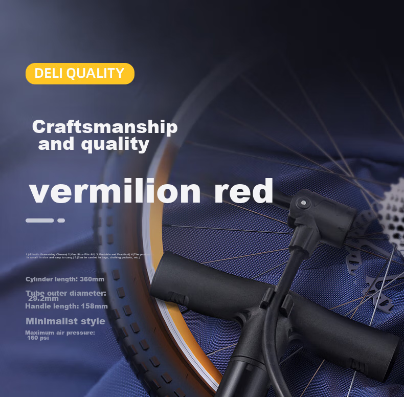 Deli Bicycle Pump for Mountain Bikes, High-Pressure Electric Motorcycles And Cars, Home Use for Basketball And Soccer Balls 1