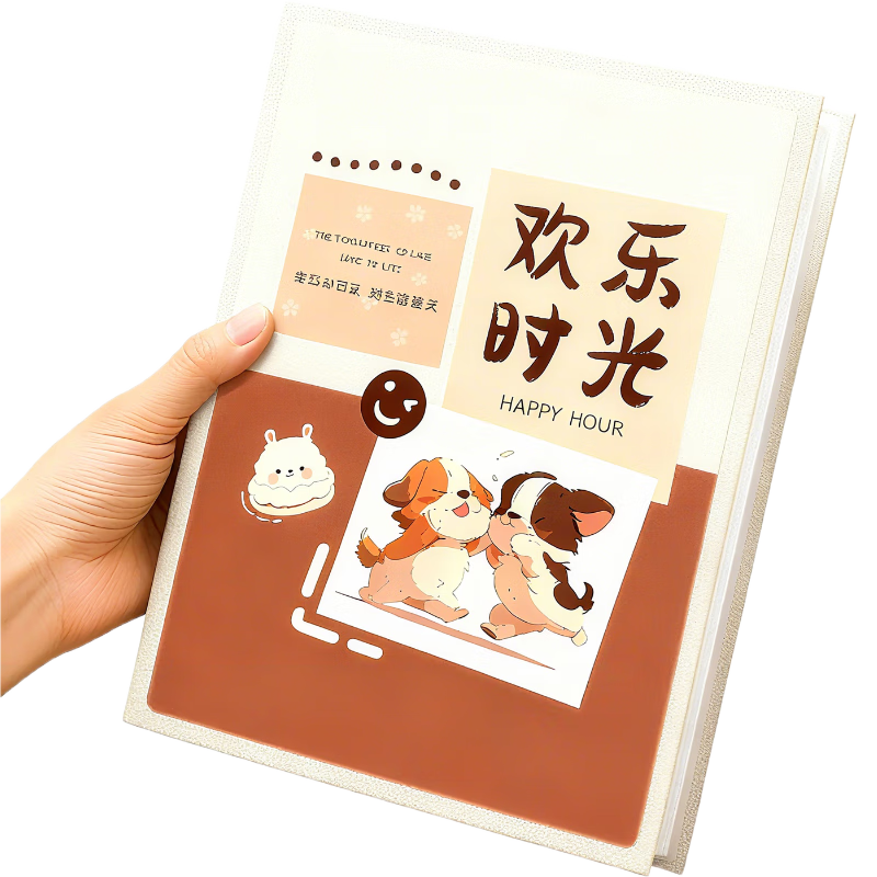 Jucai 6-Inch Photo Album Commemorative Family Growth Storage Book DIY Small Album Couple Family Photos Six-Inch High-Capacity Insertable Laminated