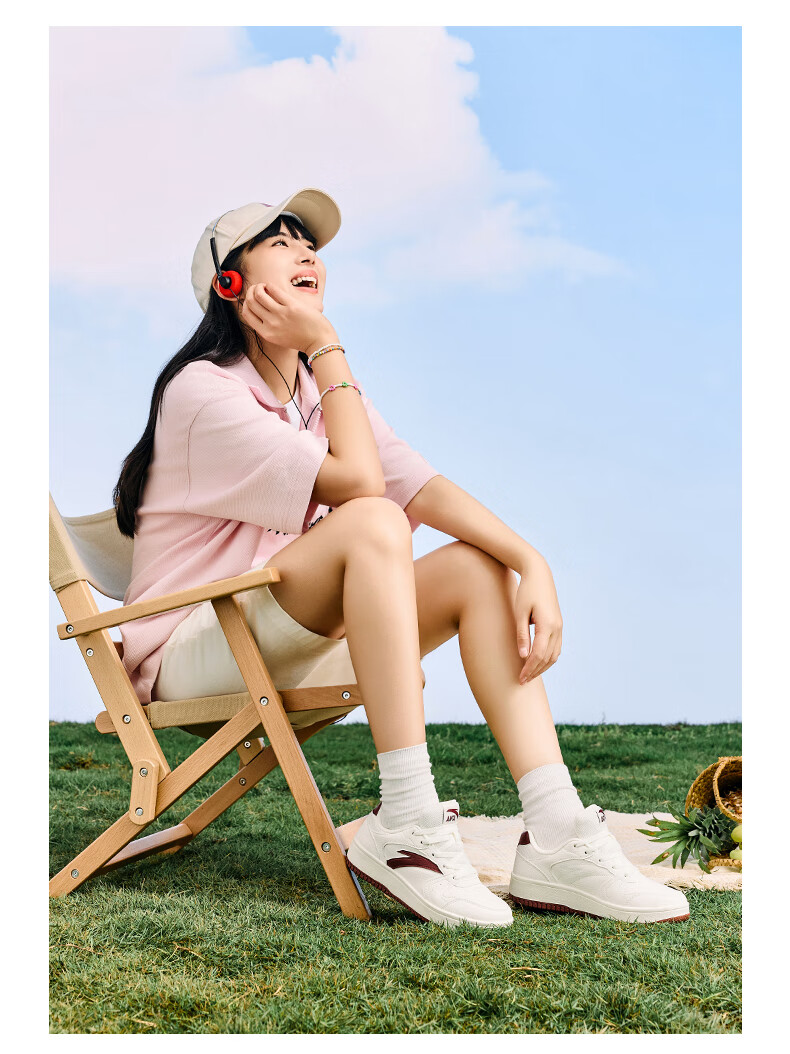 Anta Origin Year 2.0 Women's Thick-Soled Skate Shoes Casual White Sneakers Retro Trendy Height-Increasing Sports Shoes for Students Couples 5