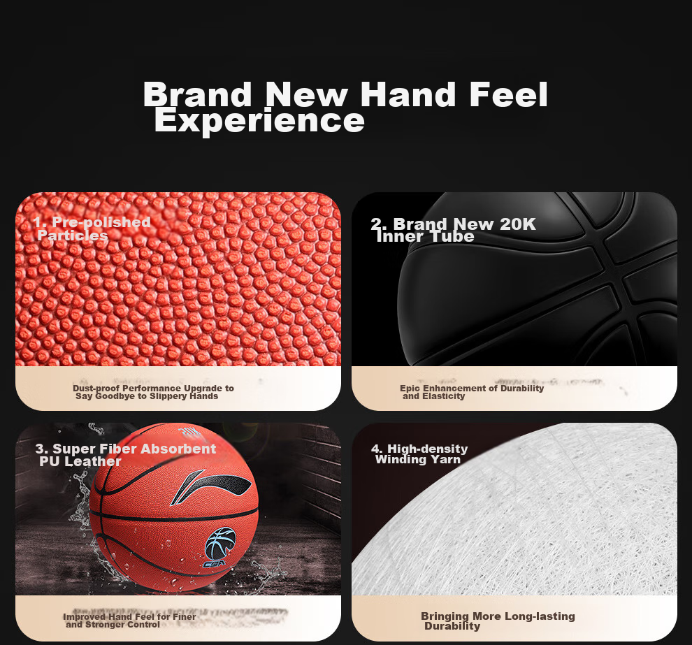 Li-Ning Basketball Size 7 887 Outdoor Cement Court Non-Slip Official Standard Adult Youth Competition Basketball Gift 4