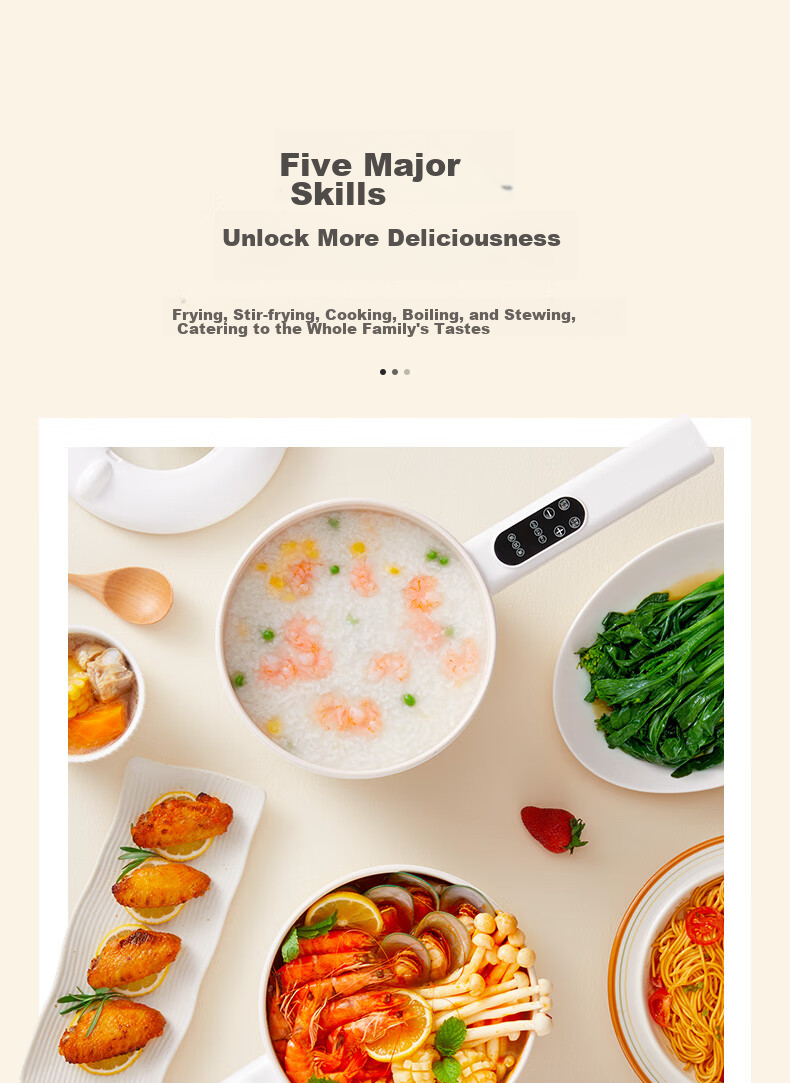 Xiaobeixiong Xiaobeixiong Baby Food Cooker Multi-Functional Electric Cooking Pot for Steaming, Boiling, Hot Pot, Noodles, Frying, Cooking Porridge And Baby Food Preparation Machine 3