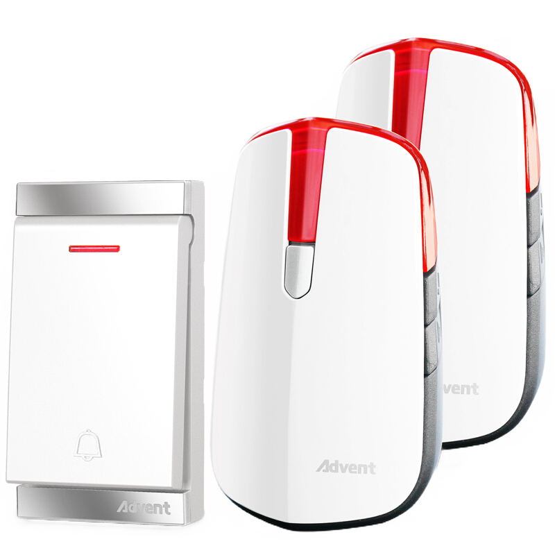 Advent Doorbell, No Battery Required, Self-Charging Wireless Doorbell, Home Call Button P2-710R One-To Combinatio