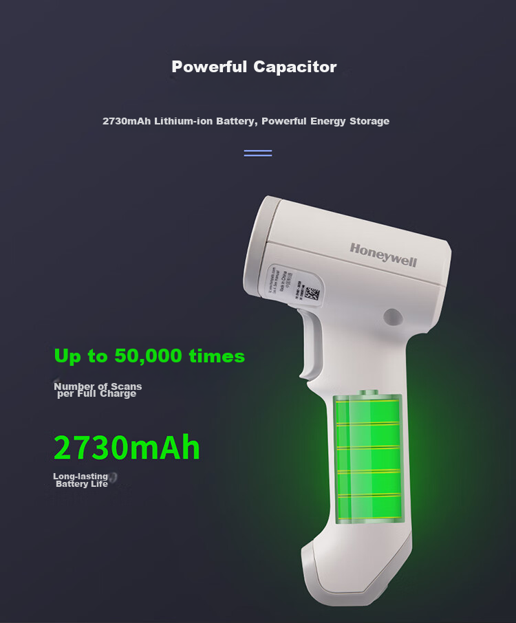 Honeywell Wireless Barcode Scanner, Barcode Scanner, Barcode, QR Code Scanner, Mobile Screen Code Scanner, Logistics Supermarket Pharmacy Barcode Scanner, OH462 White 8