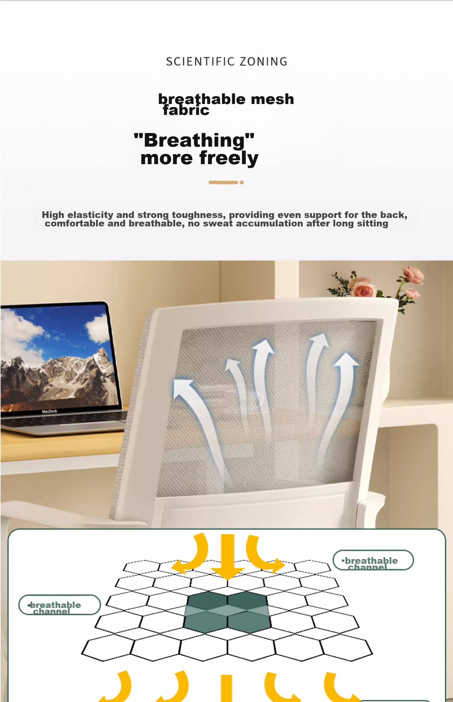 Yilinju Gaming Chair, Ergonomic Chair, Computer Chair, Office Chair, Executive Chair, Long-Sitting Chair with Backrest 9