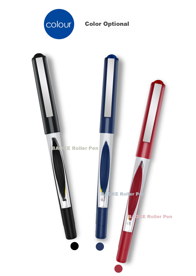 BAOKE BK110 0.5mm Black Rollerball Pen with Bullet Tip for Students' Exams, Gel Ink Pen, Signature Pen, Liquid Ink Pen, 12 Pens/Box 6