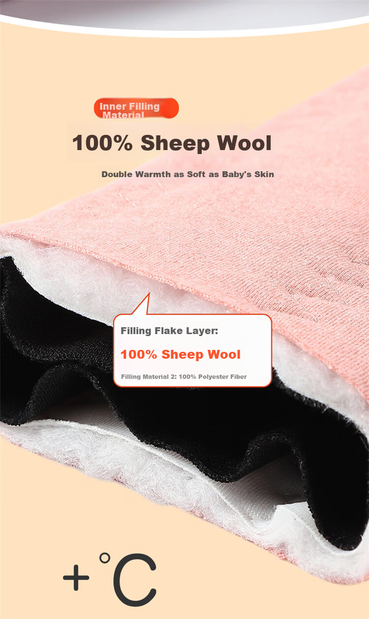 LangSha Women's Wool Leggings for Autumn And Winter, Fleece-Lined Thick Warm Pants, Suitable for Outdoor Wear, High-Elastic Slim-Fit Knee-Protecting Cotton Wool Pants 5