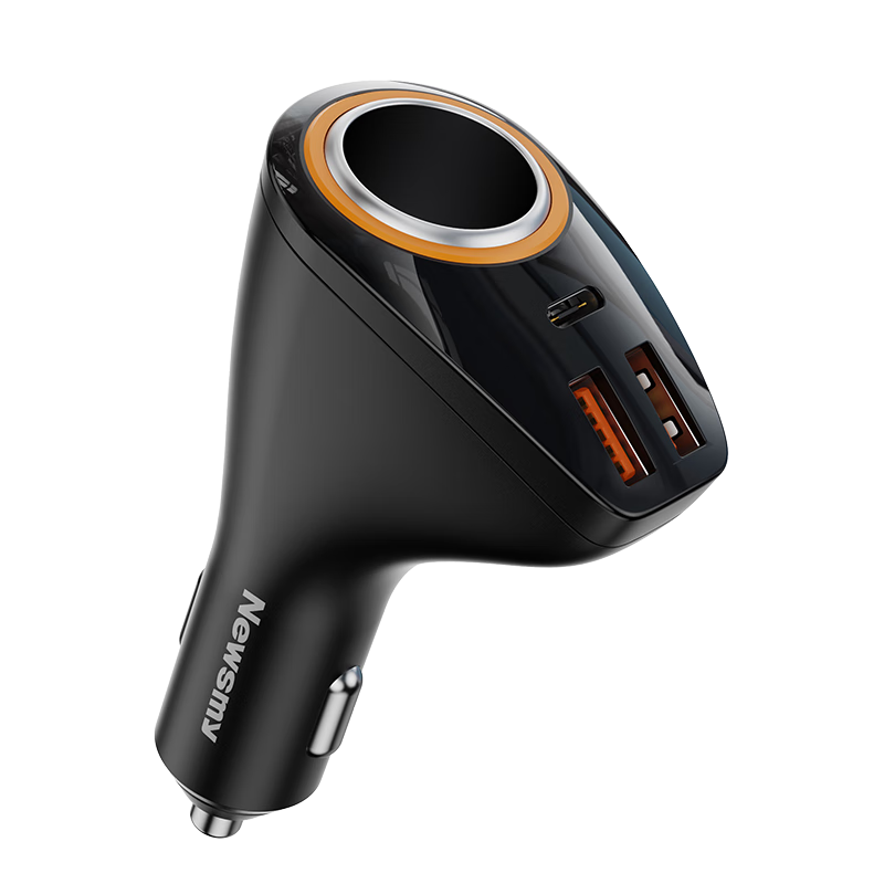 Newsmy Car Charger, Super Fast Cigarette Lighter Adapter, Three-In Multifunctional Converter Plug, PD Rapid Charging