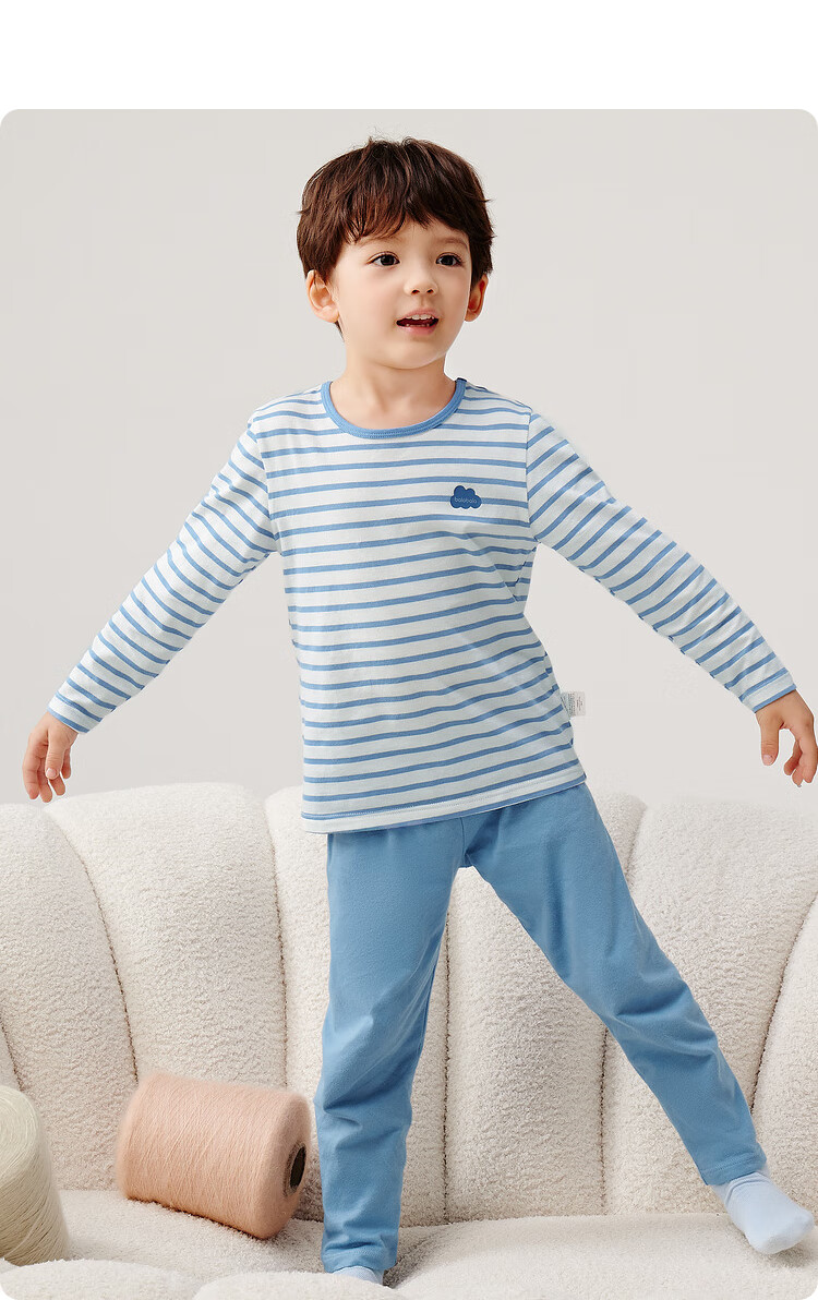 Balabala Kids Children's Underwear Set 2026 Spring Autumn New Boys' Long Johns Cotton Soft Baby Pajamas 26