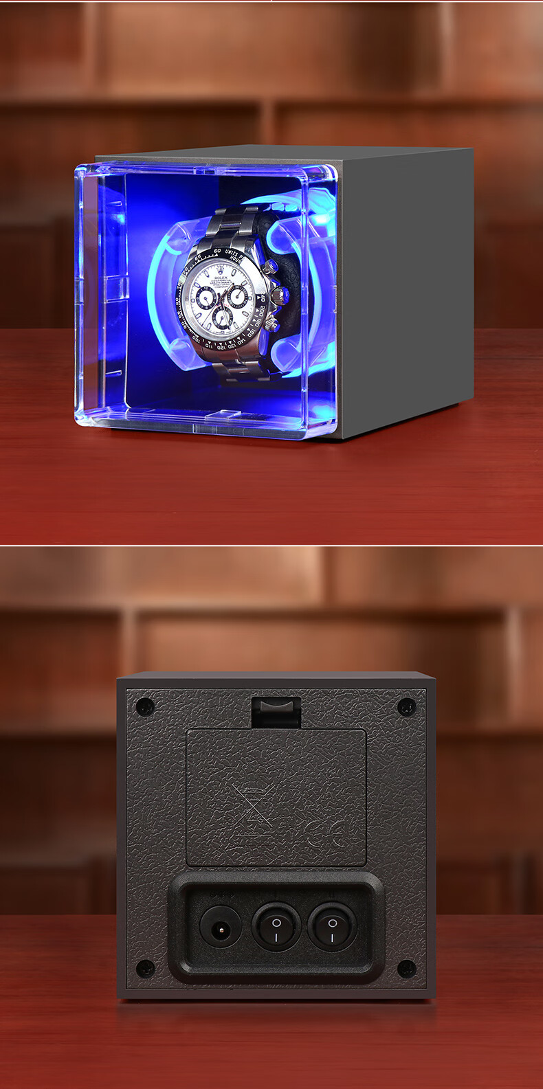 DrikLux Watch Winder, Mechanical Watch Home Use Anti-Magnetic Watch Winder, Automatic Watch Self-Winding Device, Rotating And Coiling Small Storage Watch Box 2