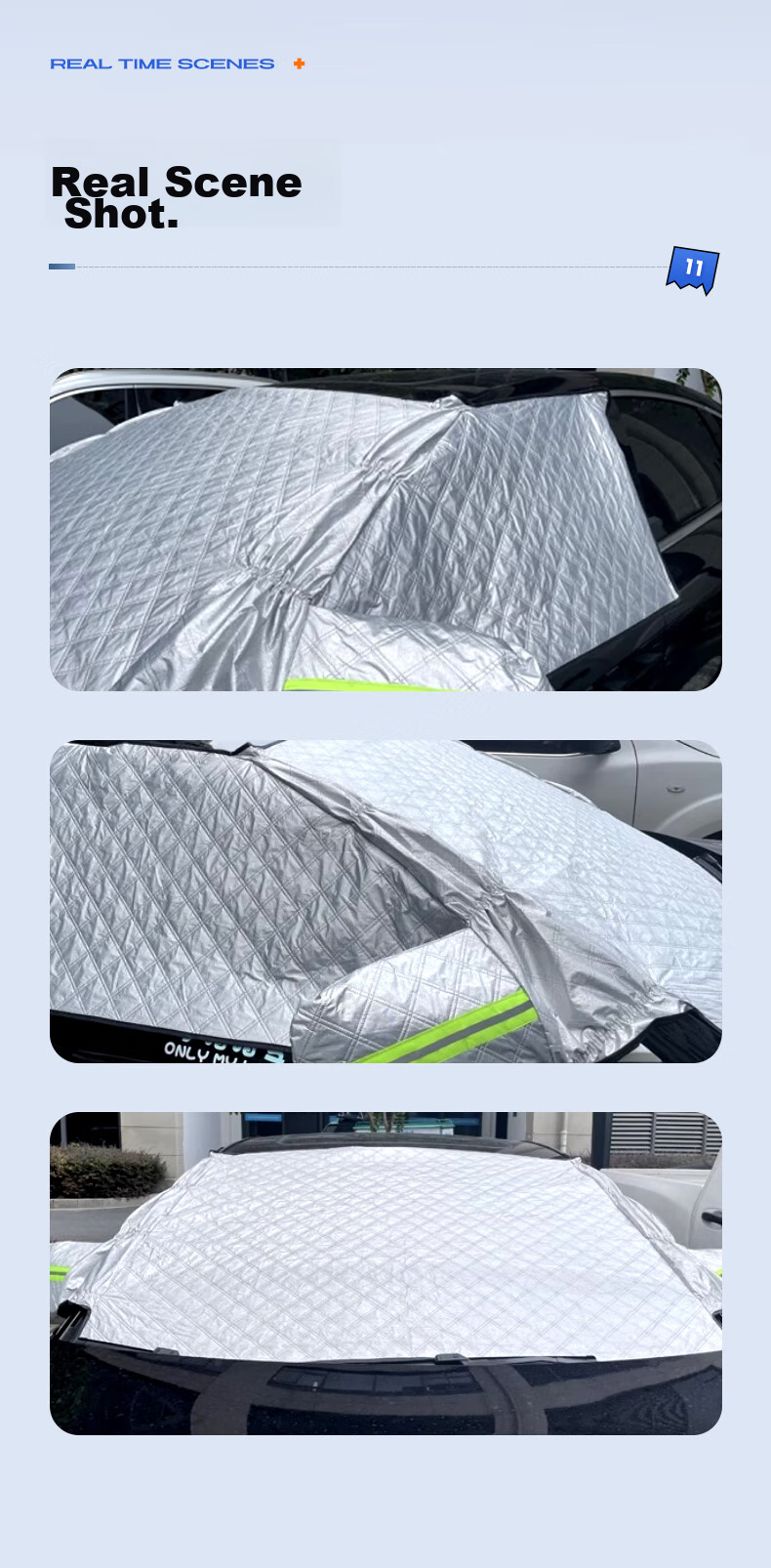 Mengduofu Car Windshield Cover, Snow Cover, Front Windshield Cover, Windshield Protector, Winter Frost And Freeze Protection Cover 19