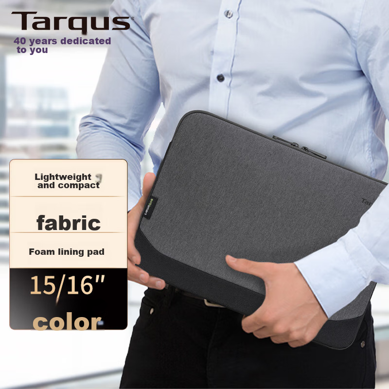 TARGUS TARGUS Inner Sleeve Bag, 14/15-Inch Lightweight Business Laptop Bag, Handheld Case, Gray, 646
