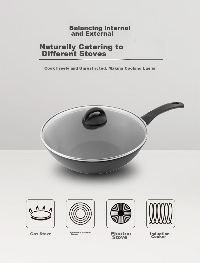 BALLARINI Italian Imported Wok, Large Diameter, Titanium-Coated Non-Stick Pan, Compatible with Induction Cookers, Venice Black, 30cm 7