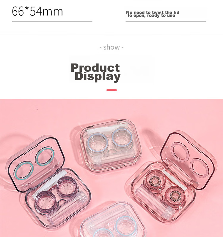 JAJALIN Contact Lens Case, Storage Box, Transparent, No Lid, Portable, Simple Minimalist Style, High-End Feel, for Insertion And Removal of Contact Lenses, Care Case 8