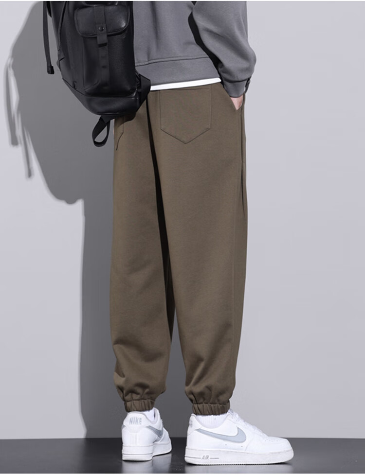 I'M DAVID Men's Casual Loose Fit Sports Pants Korean Style Heavyweight Fashion Jogger Pants Simple Versatile Trousers for Men 14