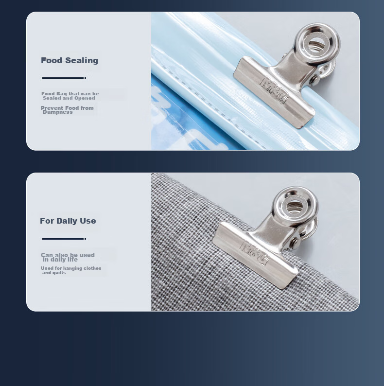 M&G Stationery Popular Product, 29mm Silver Round Binder Clips, Office Document Organizer Clips, Financial Bill Clips, Pack of 6, ABS92641 5