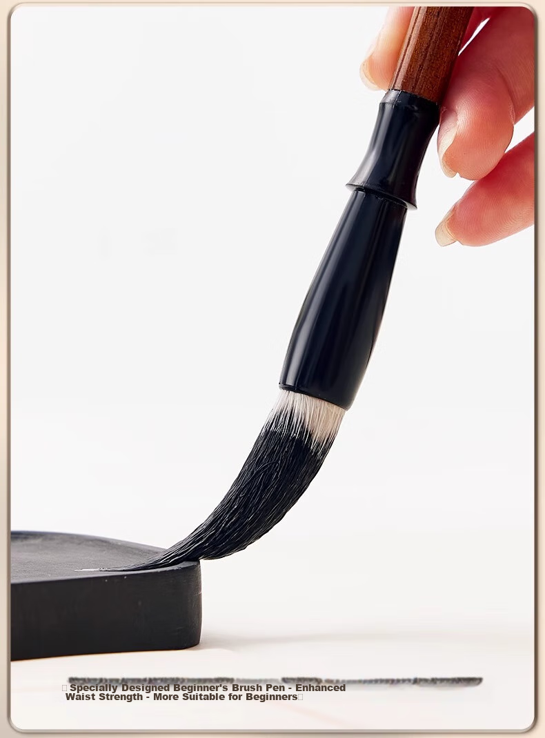 Yushuihu Calligraphy Brush Set for Beginners, Elementary School Students, Chinese Painting, Medium-Sized Wolf Hair, Medium-Sized White Cloud, Medium-Sized Regular Script, Large Regular Script, Children's Practice Calligraphy Brushes for Painting And Water Writing, Beginner's Practice Kit 12