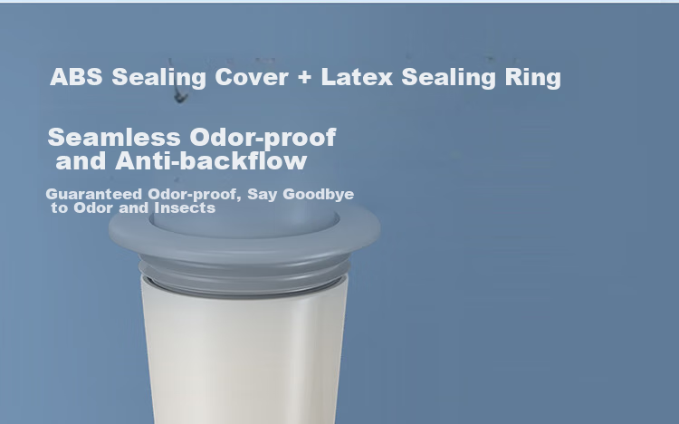 Larsd T16 Washing Machine Drain Pipe Tee Fitting, Anti-Odor Drainage Pipe Seal Ring Tee Two-I 6