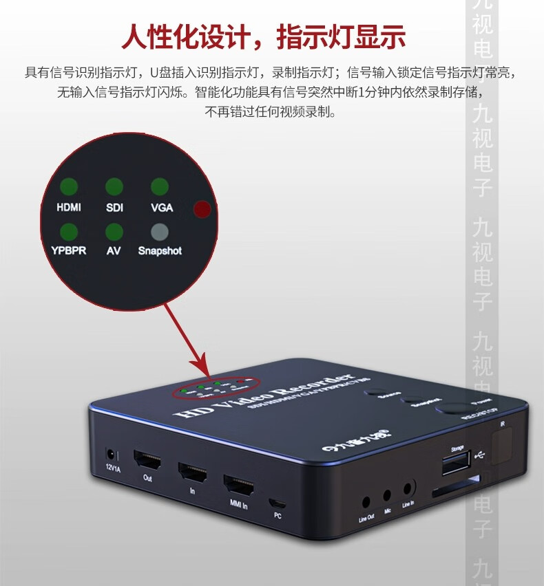 Jiuyinjiushi S1 High-Definition Acquisition Recording Box SDI/DVI/HDMI/S Terminal/BNC Surgical Video Recorder for Gastroscopy, Laparoscopy, And Endoscopy Display Monitor Recording Storage Device 4