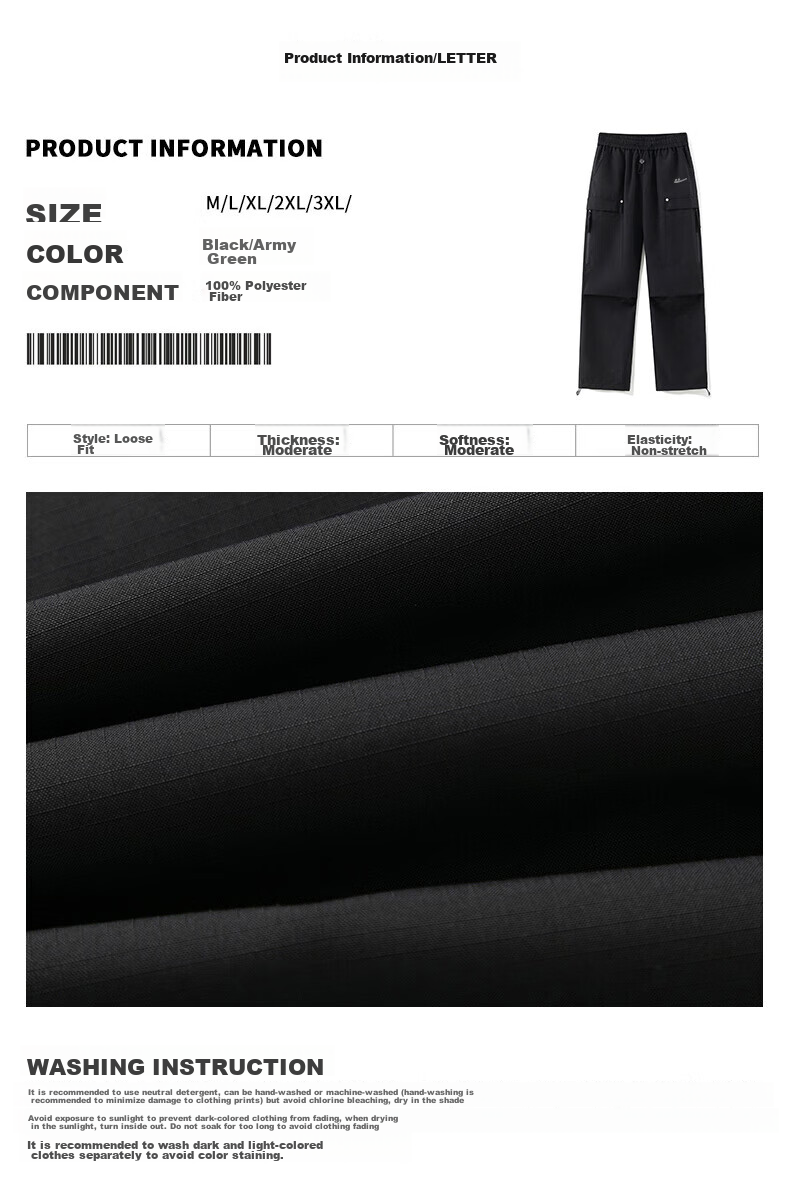 Huili Men's Outdoor Tactical Pants, Breathable And Wear-Resistant Cargo Pants, Windproof And Waterproof Hiking Trousers for Me 8