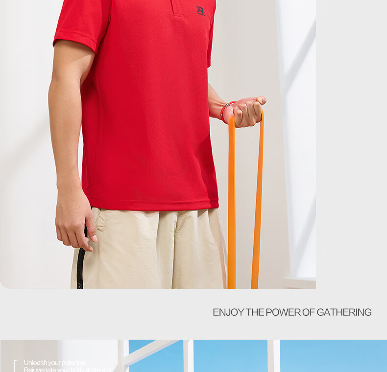 361° Men's Short Sleeve T-Shirt Spring Summer Sports Quick-Dry Running Fitness Polo Shirt 652624109H-5 29