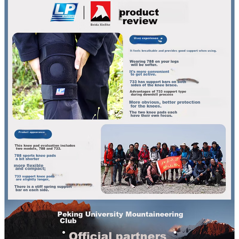 LP 733CN Professional Breathable Sports Knee Brace with Double Spring Support for Squats, Patella And Meniscus Stabilization, Strong Load Reduction, One Size Fits All