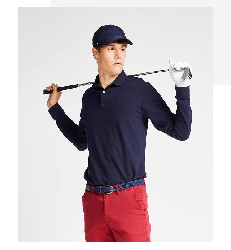 DECATHLON Men's Long-Sleeve Polo Shirt, Loose-Fitting T-Shirt with Collar, Large Size Men's Clothing, Autumn And Winter Sportswear, 4000650 14