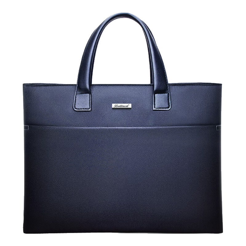 Bailiwen BK8637 Black Business Briefcase, Men's Document Bag, Elegant And Simple Handbag, Large Capacity Office Briefcase, Conference Bag