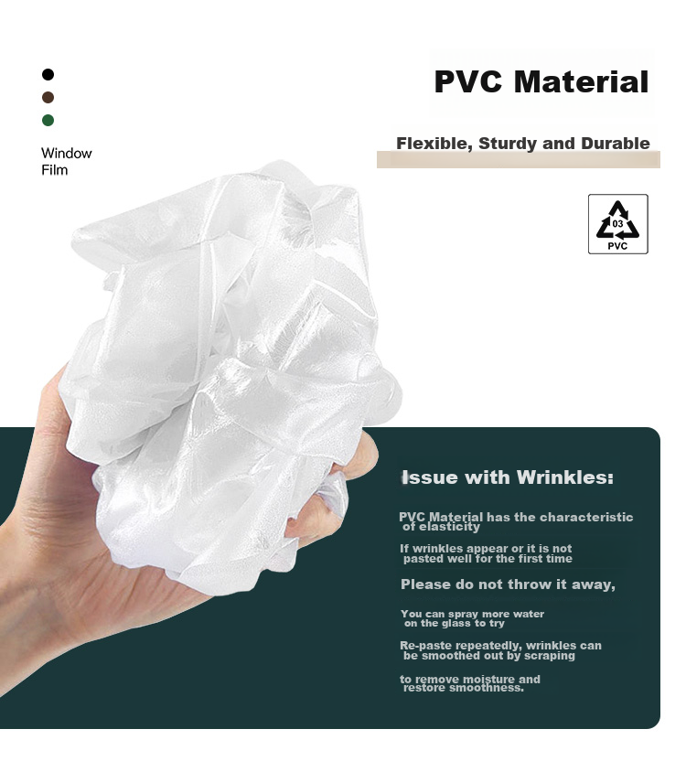 Quatrefoil Glass Film, Pure Frosted, Widened to 120*200cm, Static Cling, No Glue, Bathroom Window And Door Film 10