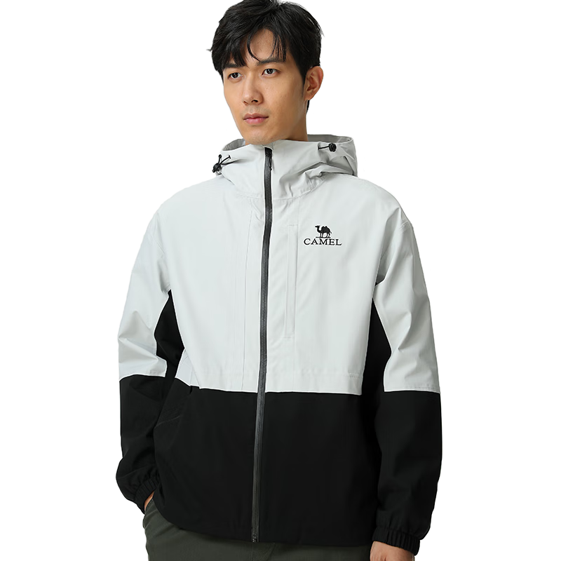CAMEL Outdoor Single-Layer Hardshell Jacket for Men And Women, Waterproof Travel Coat A13CATG112 3XL