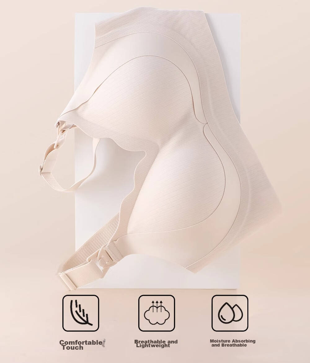 FENYE Maternity Nursing Bra, Comfortable Postpartum Breastfeeding Brassiere, Push-Up And Anti-Sagging Bra for Pregnant Women, 3XL 21