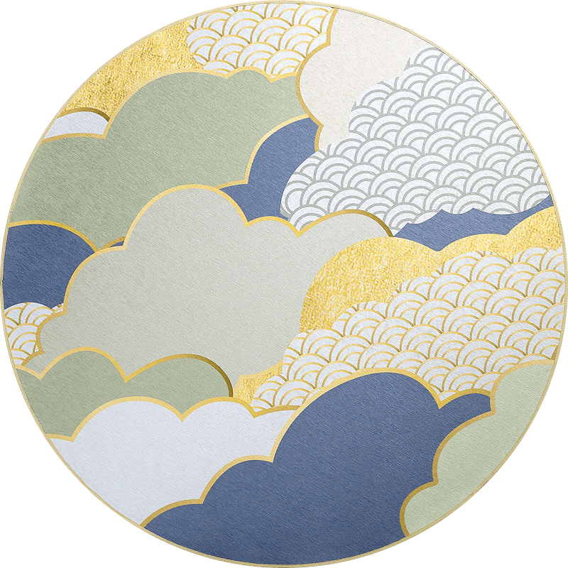 Dajiang Computer Chair Floor Mat, Gaming Room Carpet, Bedroom Soundproof Round Computer Chair Mat, Gaming Chair Floor Pad