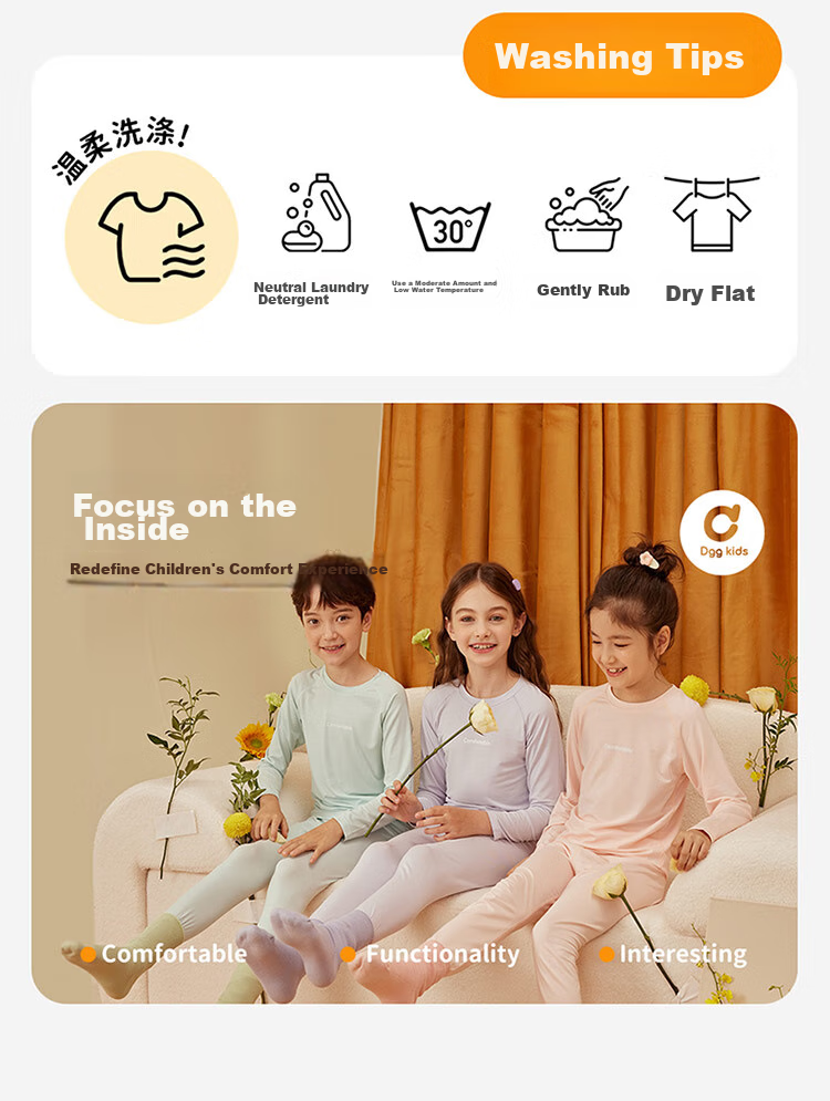 Dingguagua Girls' Pajamas, Pure Cotton Long-Sleeve Spring And Summer Princess Sleepwear Set for Children, 6018 150 18
