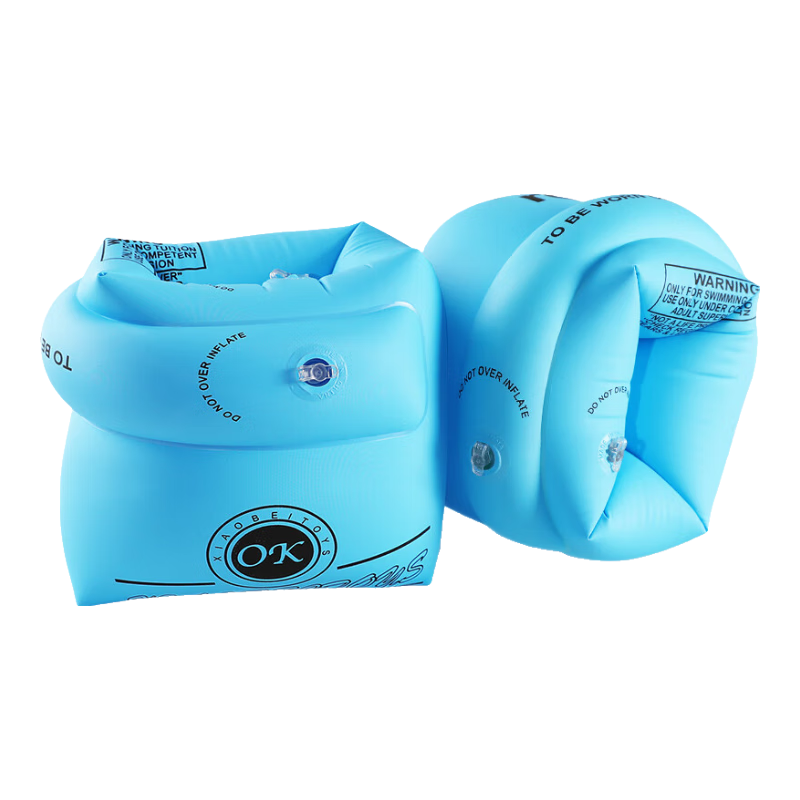 Adandyish Adult and Kids Arm Floaties Swimming Double Airbag Safety Inflatable Buoyancy Float Sleeve Blue