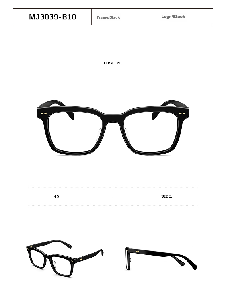 MOLSSION MOLSION Eyeglass Frames for Men And Women Students, Suitable for Myopia Lenses, MJ3039 12