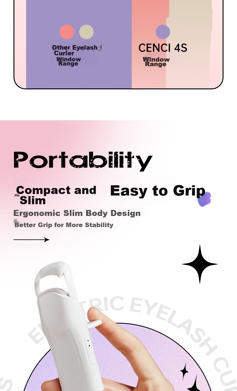 CENCI Electric Eyelash Curler, 4S Automatic Heating Eyelash Curling Tool, Shaping Device for Eyelashes, Holiday Gift for Wome 15