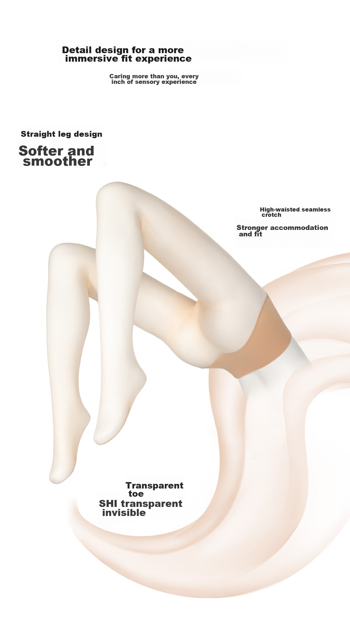 Limerence M [Dark Night] Stockings 18D Matte Seamless Silky Sexy Pantyhose, Black (High-Waist Seamless), Size L 8