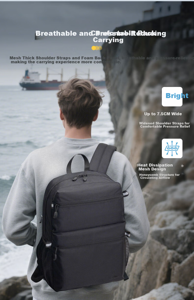 High Sierra Lightweight Outdoor Backpack for Women, Urban Casual Laptop Bag, New Xueli Brand Portable Durable Backpack, Commuter Schoolbag 3