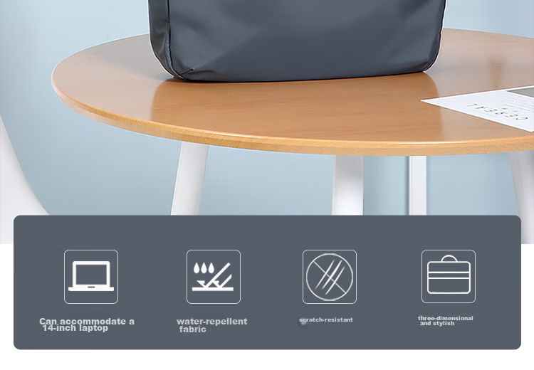 GOLF Business Briefcase, Men's Casual Large-Capacity Handbag, Can Fit 14-Inch Laptop, Fashionable Multifunctional Shoulder Crossbody Bag, 6J679424J Black 2
